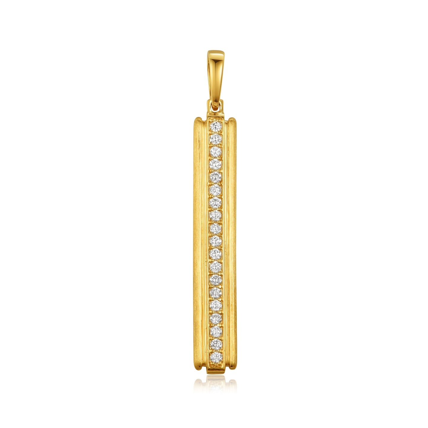 14KY DIAMOND BEAD SET LINE PEND