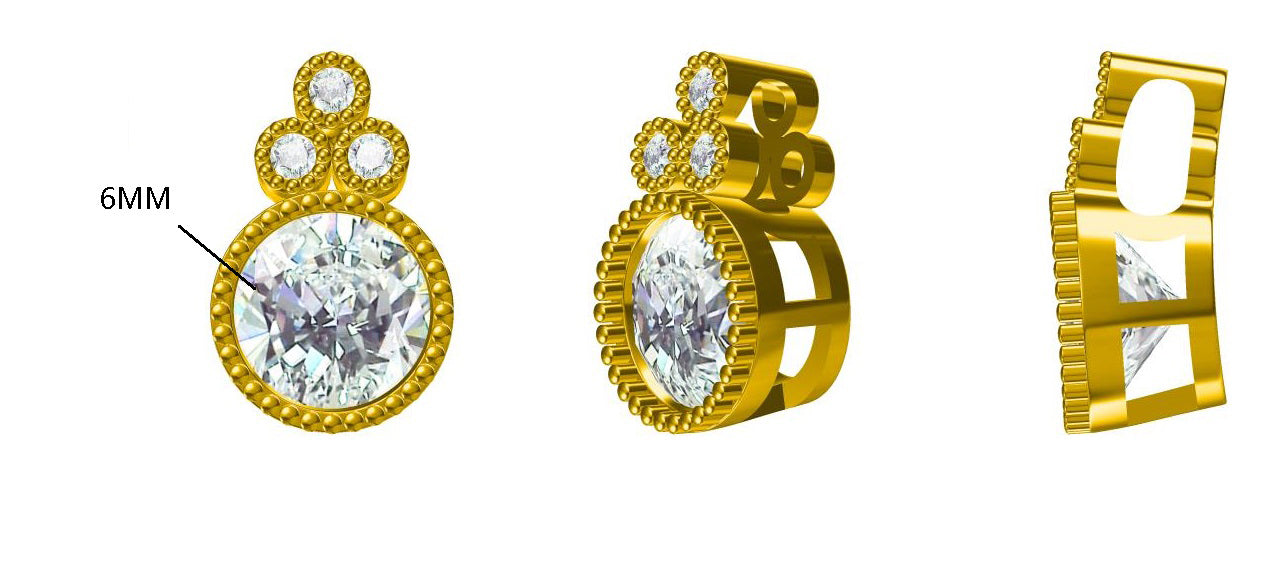 14KY SEMI PREC BEZEL SET BIRTHSTONE PEND