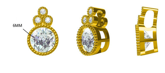 14KY SEMI PREC BEZEL SET BIRTHSTONE PEND
