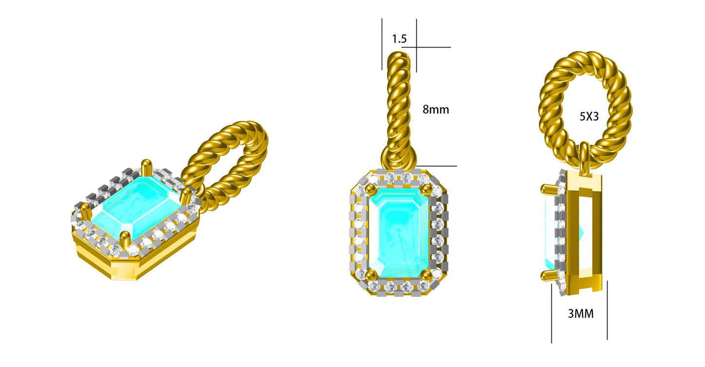 14KY SEMI PREC TWIST ROPE BIRTHSTONE PEND