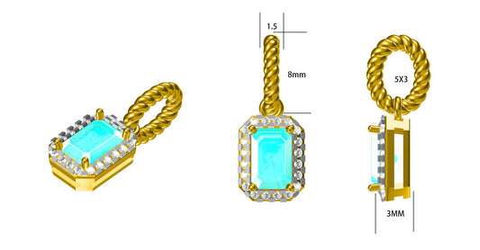 14KY SEMI PREC TWIST ROPE BIRTHSTONE PEND