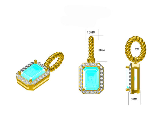 14KY SEMI PREC TWIST BIRTHSTONE PEND