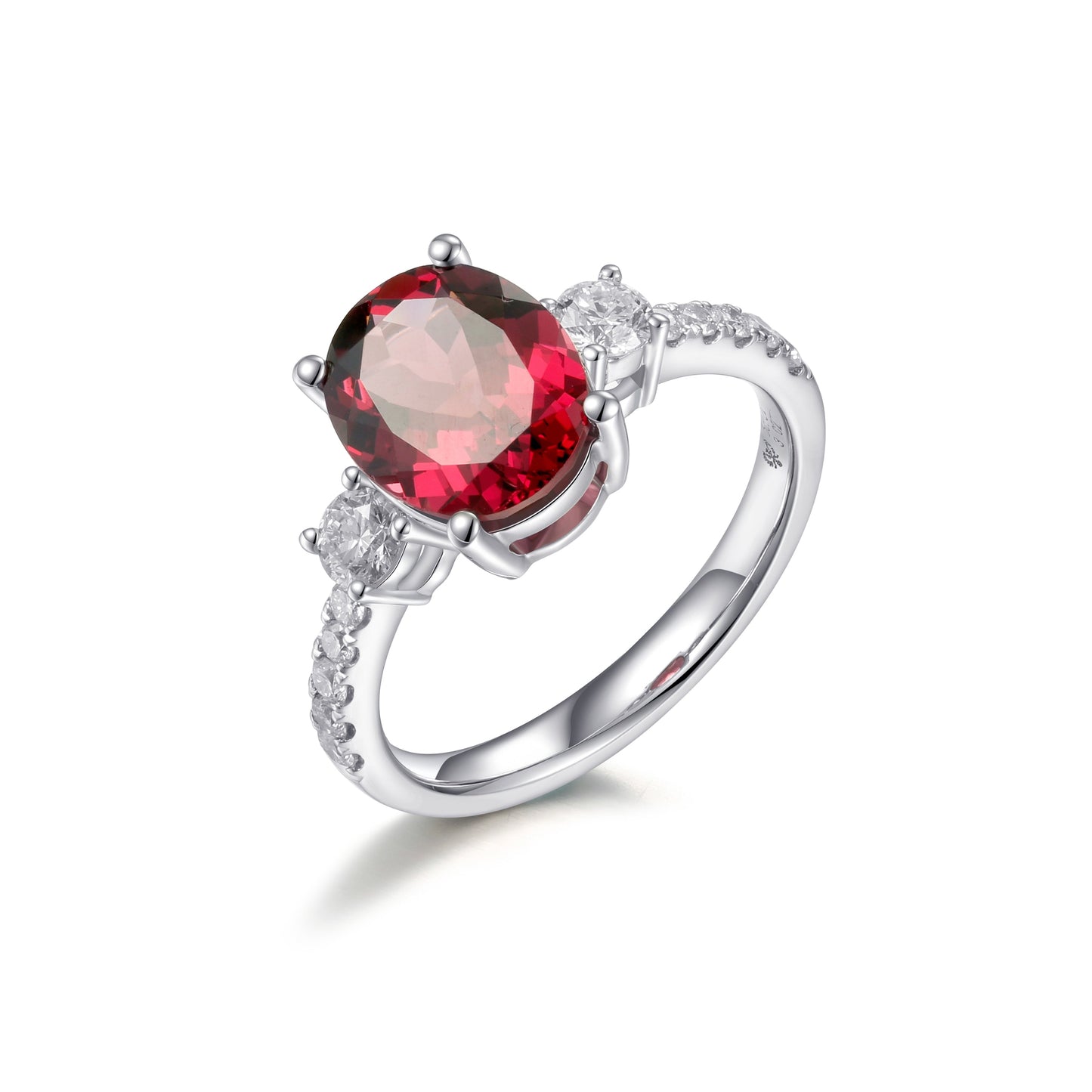 PT950 SEMI PREC 2 STONE  RING
