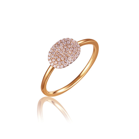 14KW DIAMOND PAVE EAST WEST RING