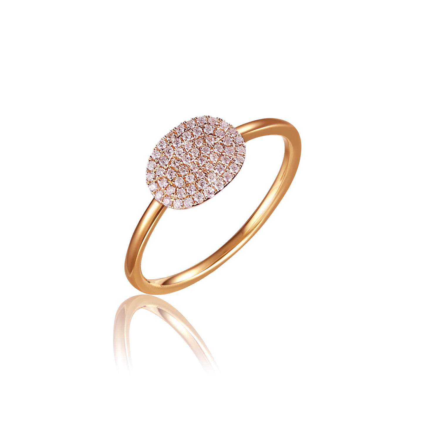 14KY DIAMOND PAVE EAST WEST RING