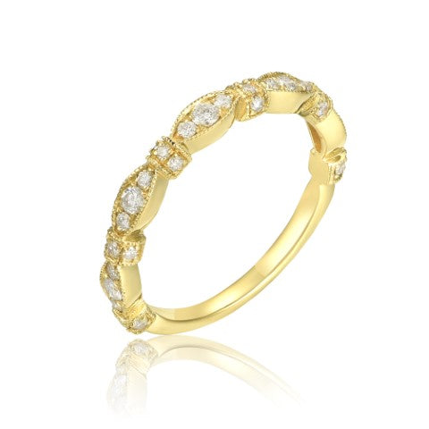14KW DIAMOND  STK BAND RING