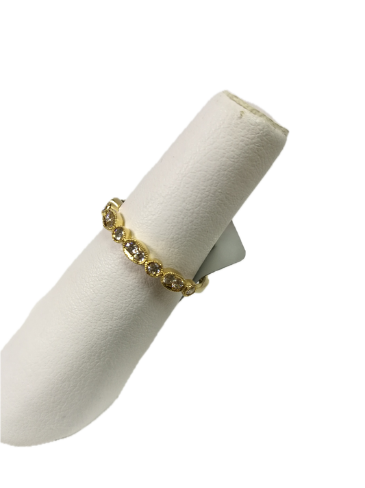 14KW DIAMOND  STACK BAND RING