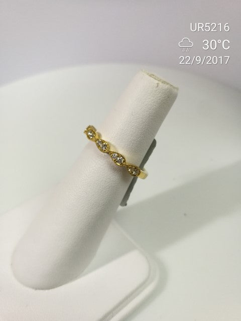 14KW MILGRAIN DIAMOND STK BAND