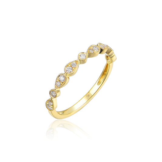 14KW DIAMOND  STACK BAND RING