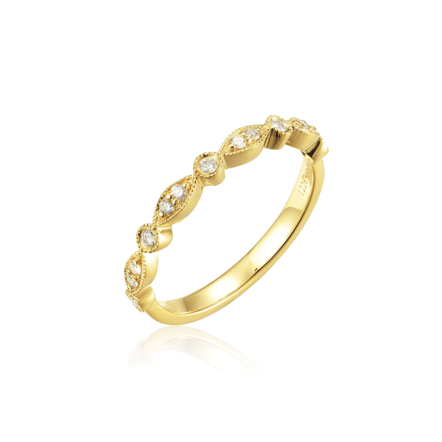 14KY PREC COLOR MIXED STACK BAND RING