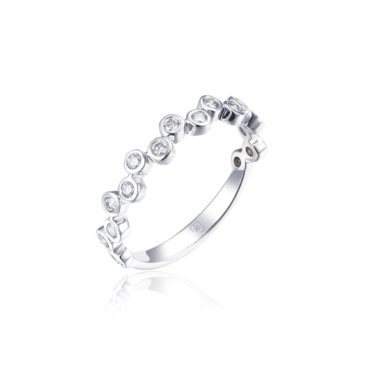 14KW DIAMOND BEZEL SET STACK BAND RING