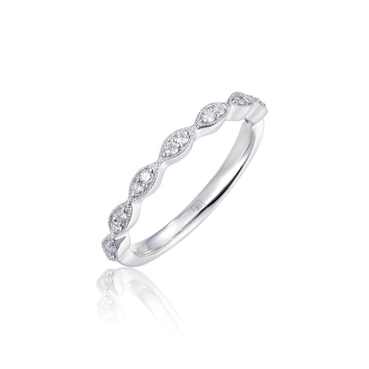 14KW DIAMOND  STACK BAND RING