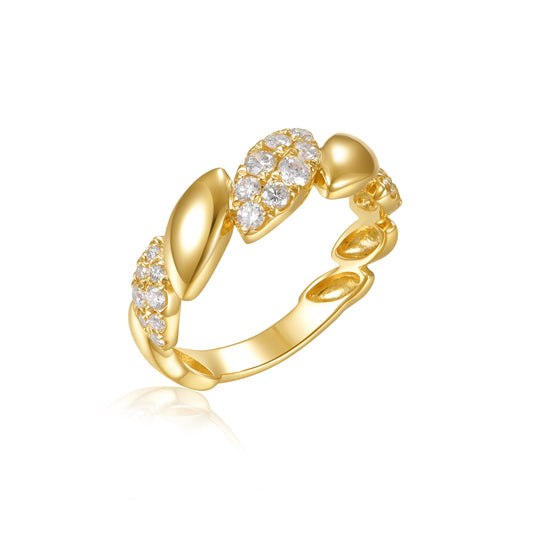 14KY DIAMOND PAVE BAND RING