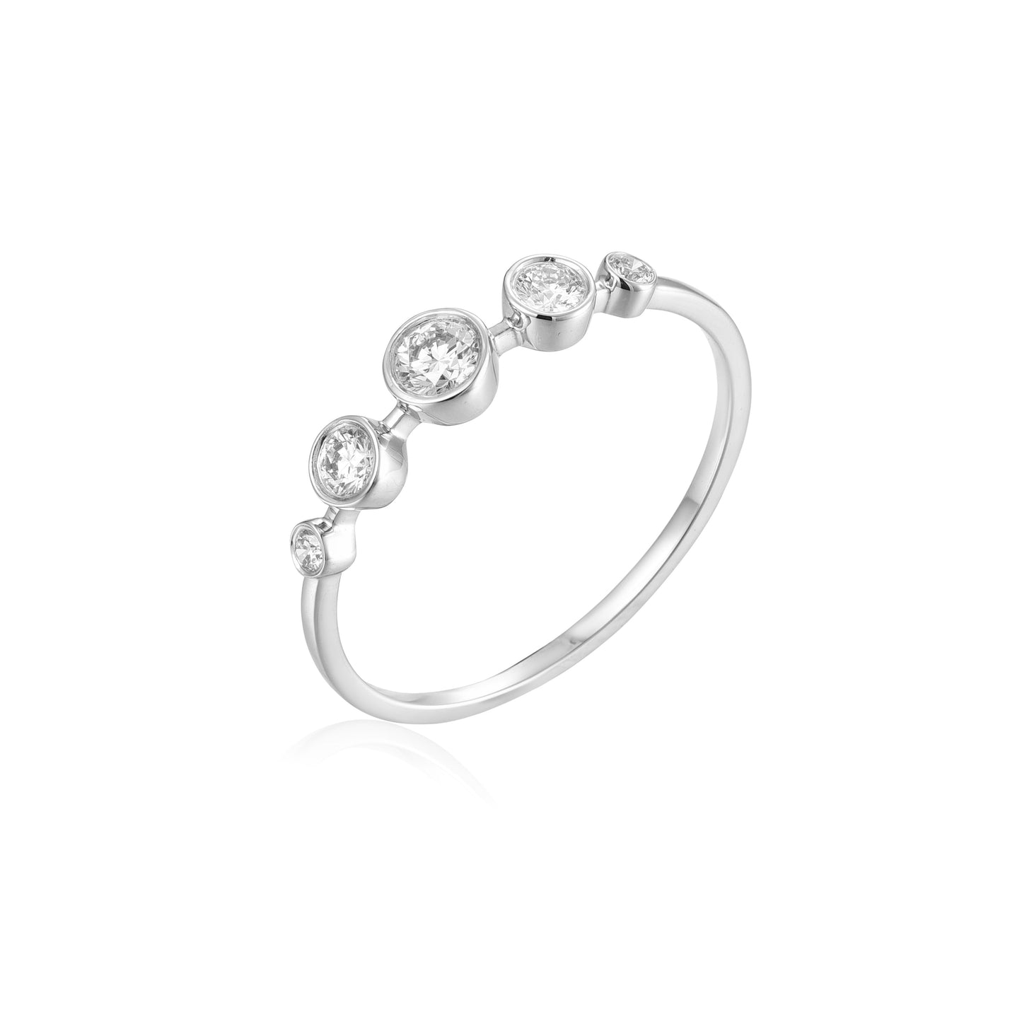 14KY SEMI PREC 2 STONE BYPASS RING