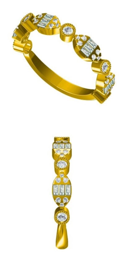 14KW DIAMOND FILAGREE BAND RING