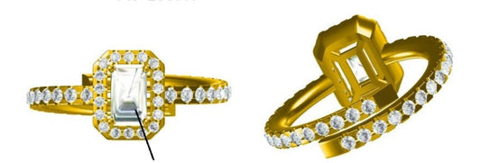 14KY PREC COLOR HALO FLEX RING