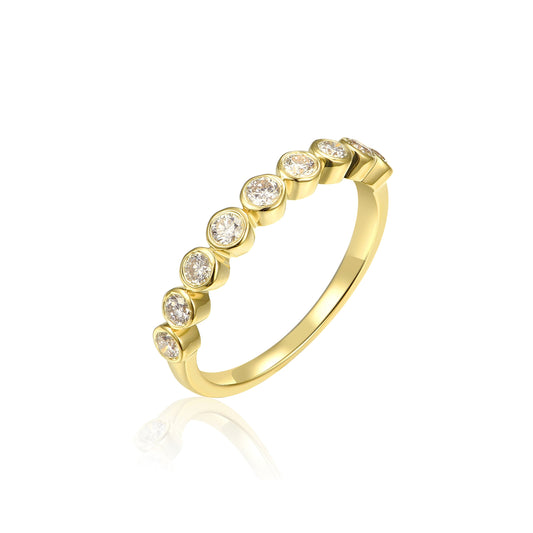 14KY DIAMOND BEZEL SET STK BAND RING