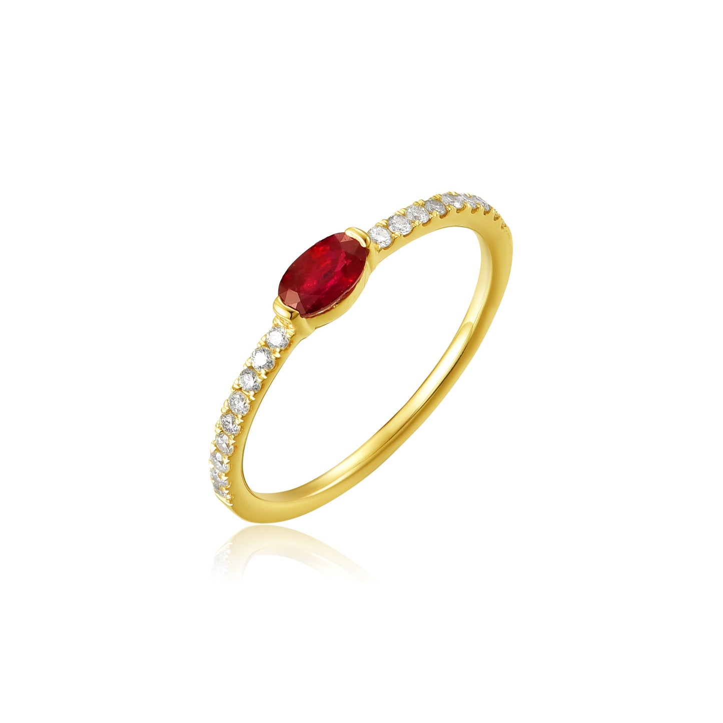 14KY PREC COLOR  CENTER STONE RING