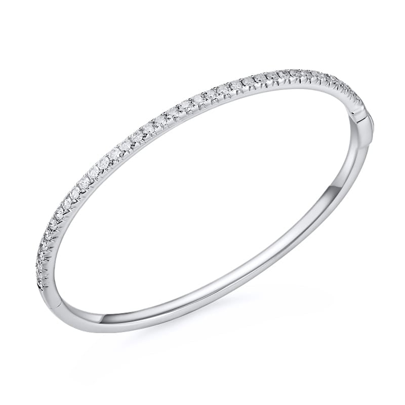 14KY DIAMOND BEAD SET BANGLE BRAC