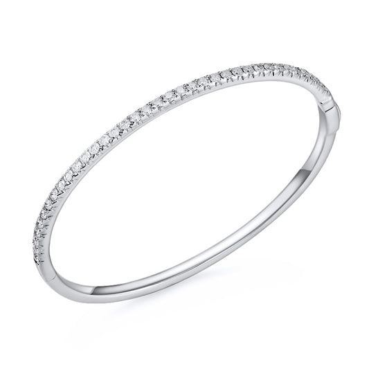 14KY DIAMOND BEAD SET BANGLE BRAC