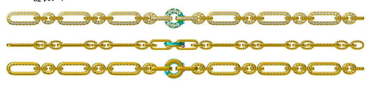 14KY DIAMOND  LINK BRAC