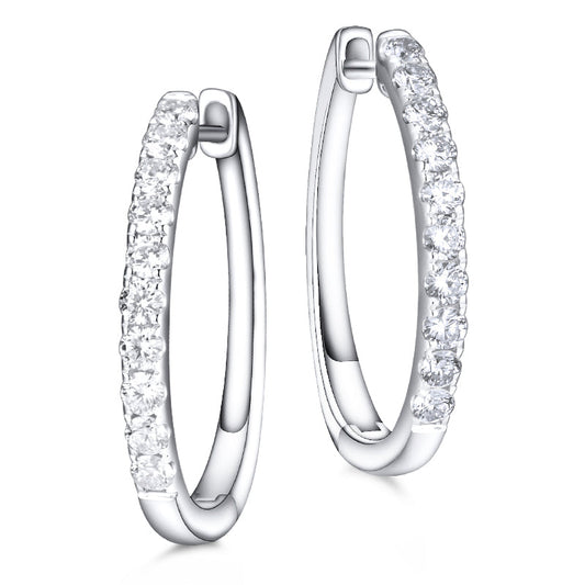 W/G 23mm Huggie Earring 20D=Min .57TW