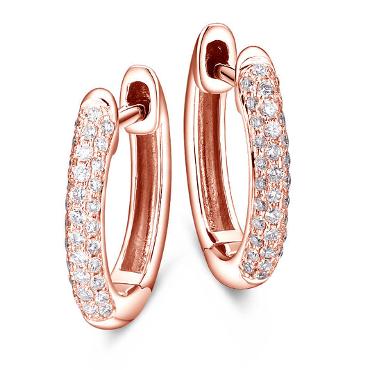R/G Pave Huggie Ears 68D=Min .20TW