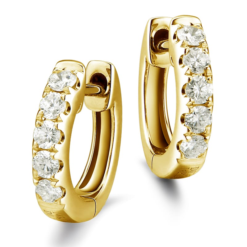 14KY DIAMOND  HUGGIE EARS