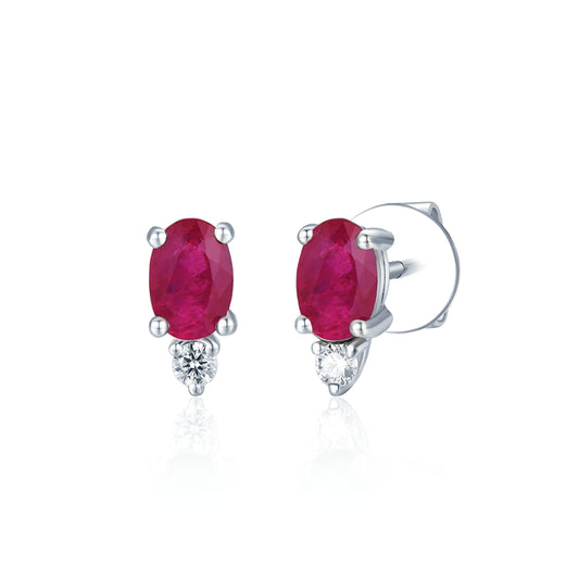 14KW SEMI PREC PRONG SET BIRTHSTONE EARS