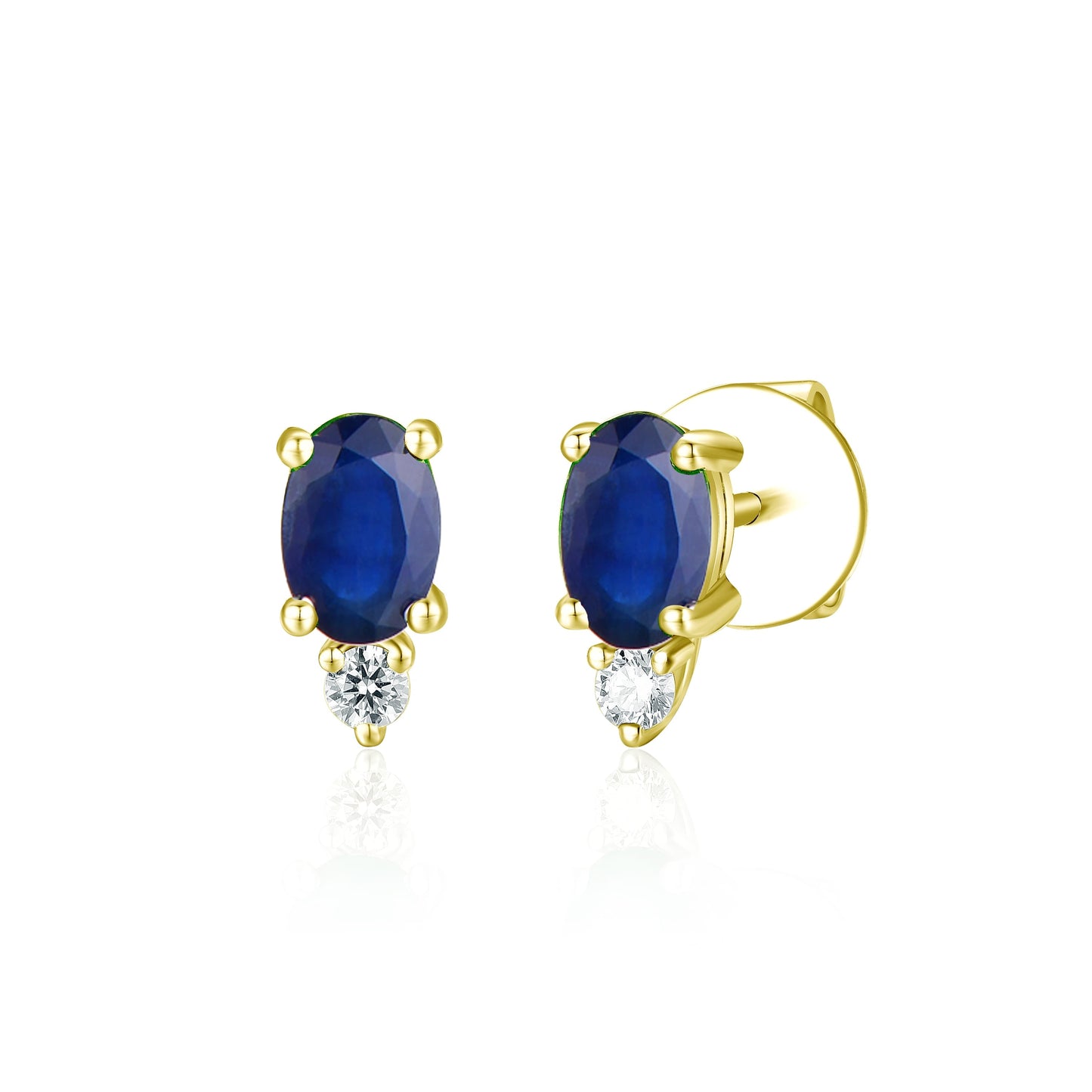 14KY DIAMOND PRONG SET BIRTHSTONE EARS