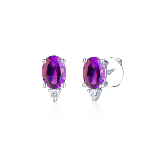 14KW DIAMOND PRONG SET BIRTHSTONE EARS
