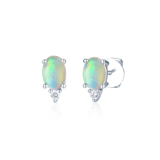 14KW PREC COLOR PRONG SET BIRTHSTONE EARS
