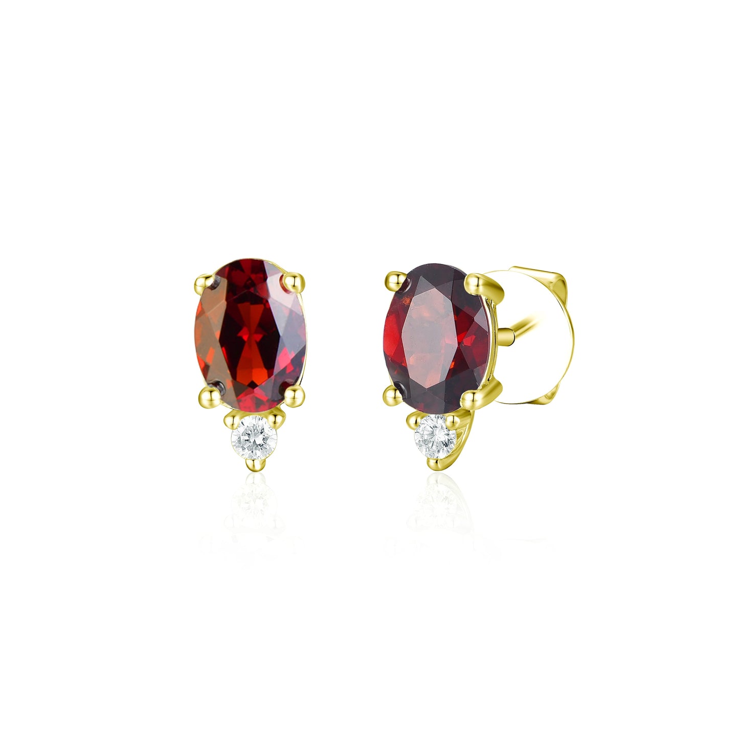14KY SEMI PREC PRONG SET BIRTHSTONE EARS
