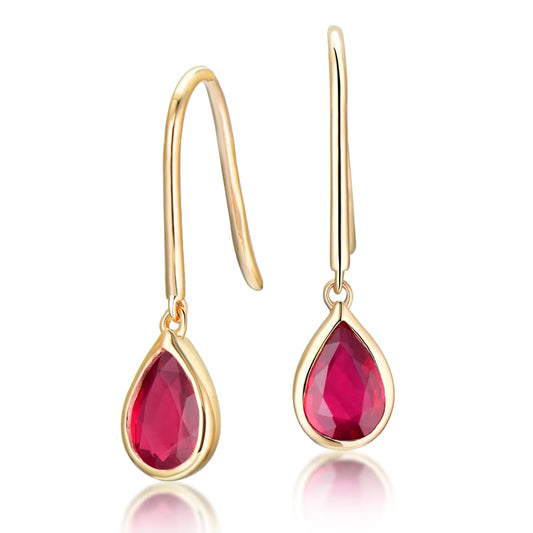14KY PREC COLOR PRONG SET BIRTHSTONE EARS