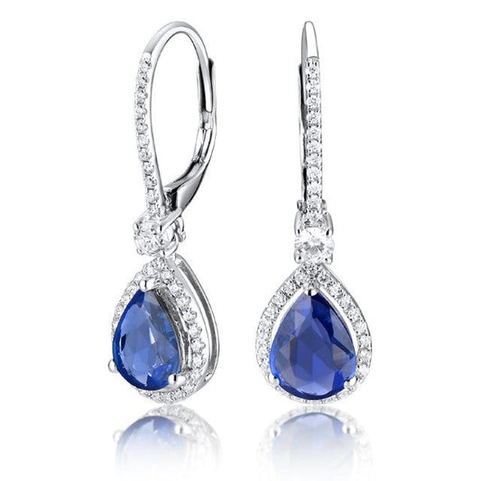14KW PREC COLOR DANGLE HALOS EARS