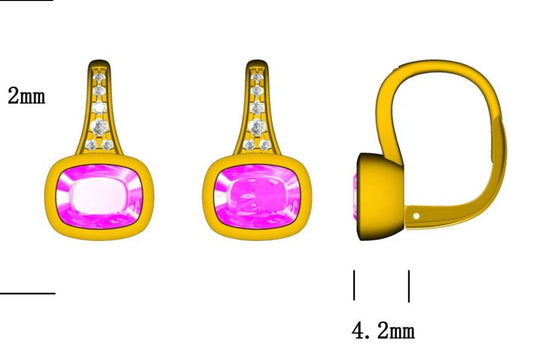 14KY SEMI PREC EAST WEST BEZEL SET EARS