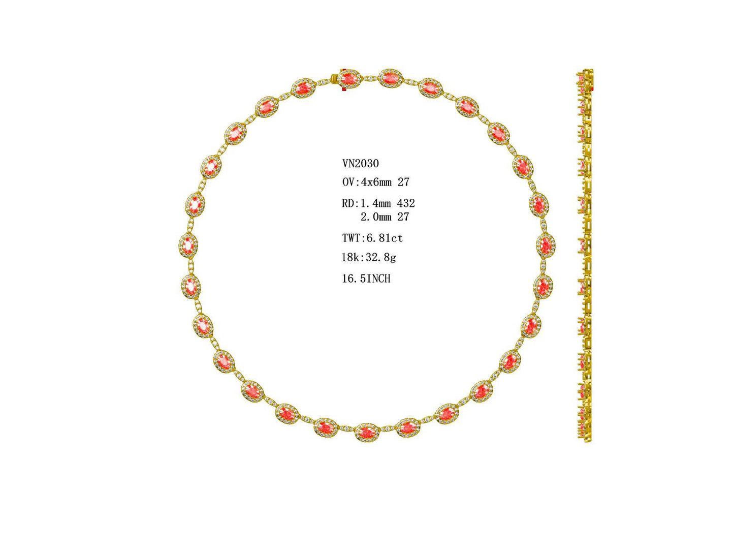 Pt950 PREC COLOR  HALO NECK