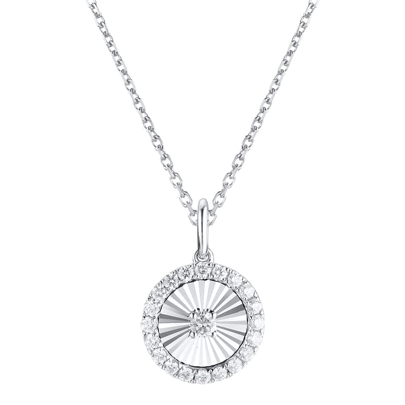 14KW DIAMOND MIRACLE HALO PEND
