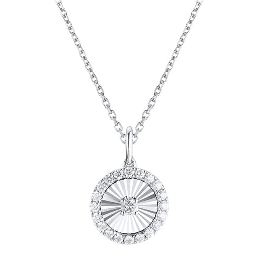 14KW DIAMOND MIRACLE HALO PEND