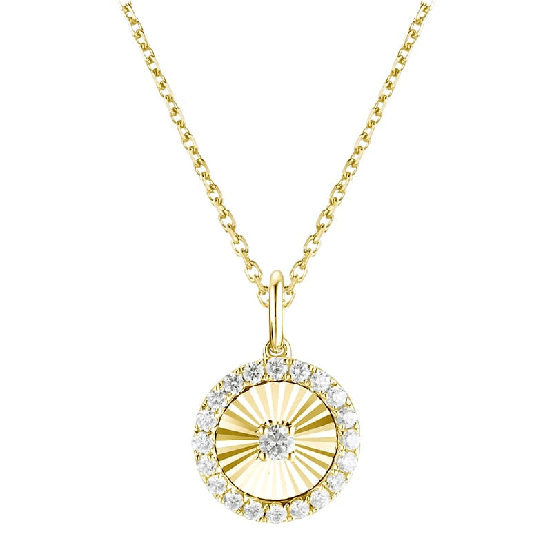 14KY DIAMOND MIRACLE HALO PEND