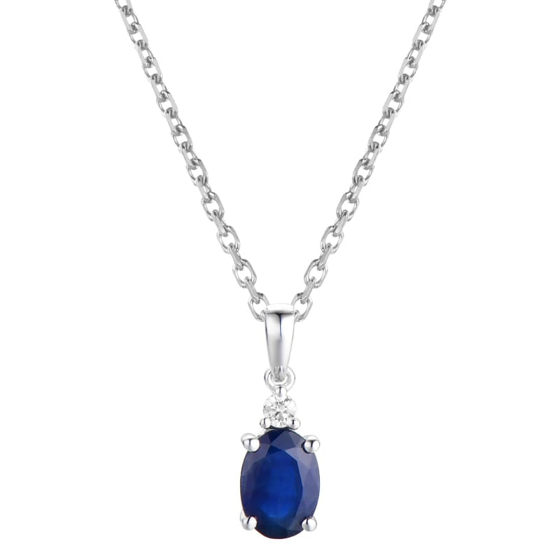 14KW DIAMOND PRONG SET BIRTHSTONE PENDANT