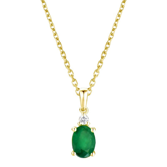 14KW SEMI PREC PRONG SET BIRTHSTONE PEND