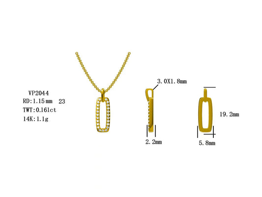 14KY DIAMOND LINK MICRO PAVE NECK