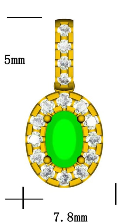 14KY DIAMOND  HALO PEND