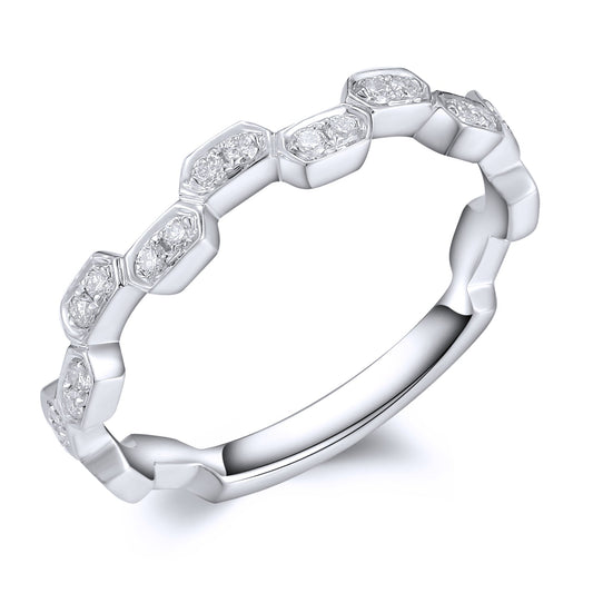 14KW DIAMOND  STACK BAND RING