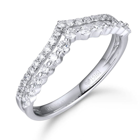 14KW DIAMOND V SHAPE BAND RING