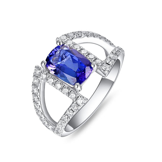 14KY SEMI PREC PRONG SET FASHION RING