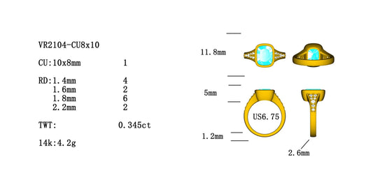 14KY SEMI PREC  BZL RING