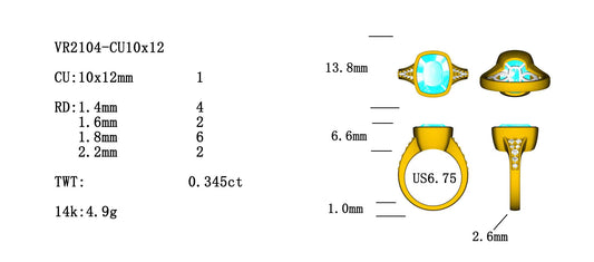 14KY SEMI PREC BEZEL SET EAST WEST RING