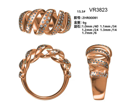 14KY DIAMOND FASHION SWIRL RING